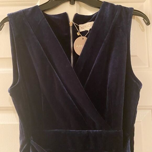❤️NWT APRICOT Navy Blue Velvet Cocktail Dress - Picture 10 of 16